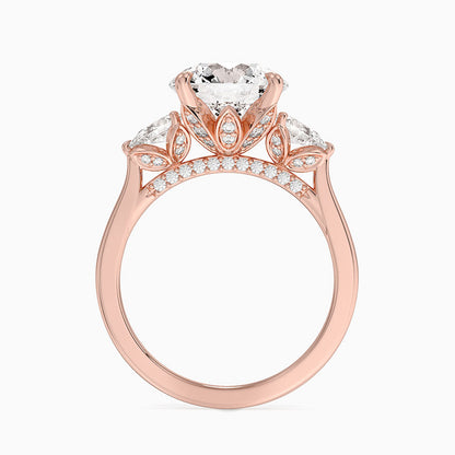 1.60 Carat Princess Halo Design Solitaire Lab Diamond Ring 18K - Florina 