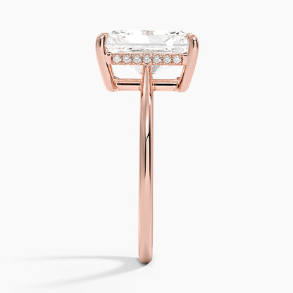 3.10 Radiant Kesim Hidden Halo Tasarım Tektaş Laboratuvar Pırlanta Yüzük - Tilora