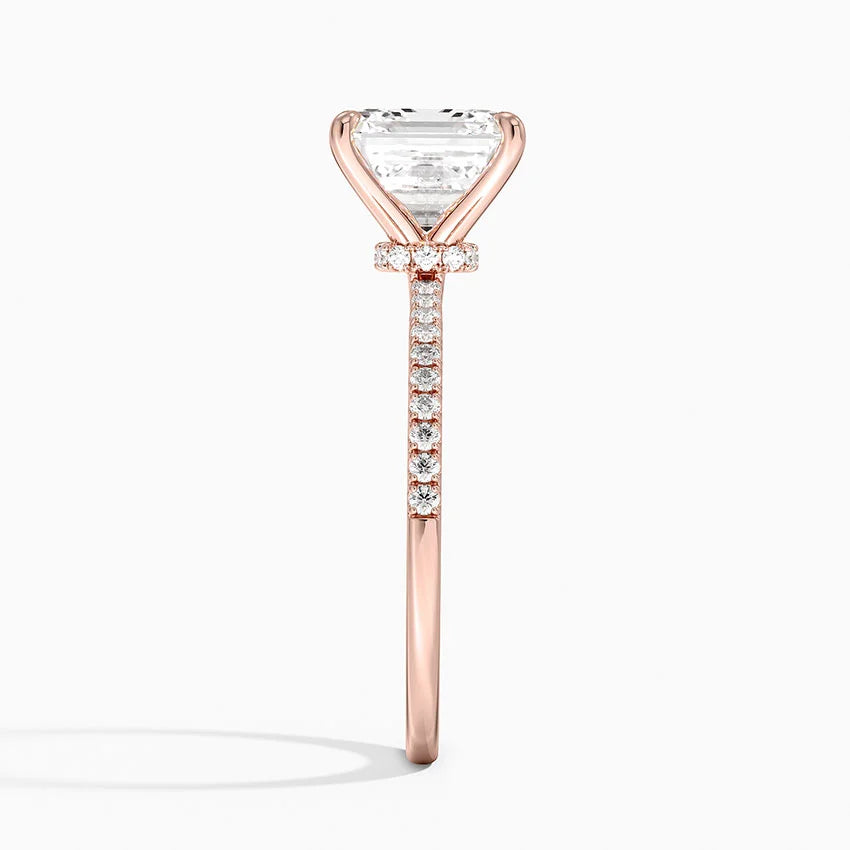 1.60 Carat Princess Halo Design Solitaire Lab Diamond Ring 18K - Florina 
