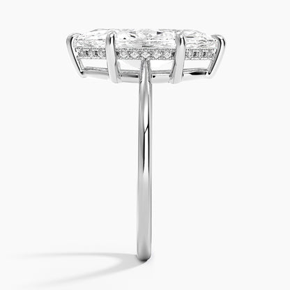 3.10 Marquise Kesim Hidden Halo Tasarım Tektaş Laboratuvar Pırlanta Yüzük - Tilora