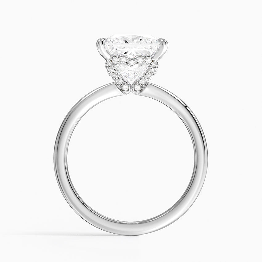 3.15 Prenses Kesim Hidden Halo Tasarım Tektaş Laboratuvar Pırlanta Yüzük - Vilora