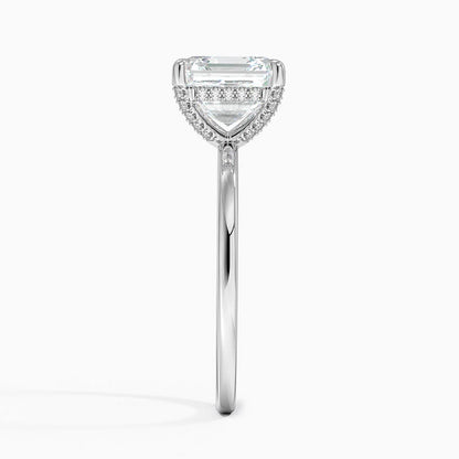 1.60 Carat Princess Halo Design Solitaire Lab Diamond Ring 18K - Florina 