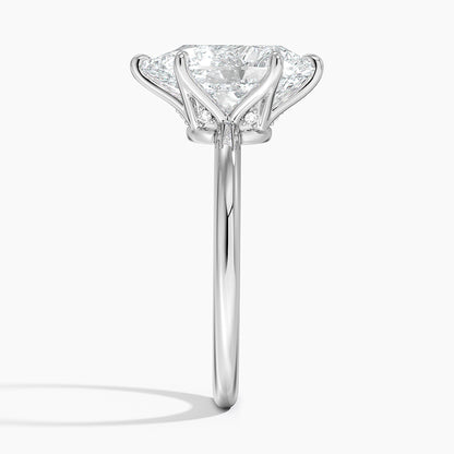 3.10 Damla Kesim Hidden Halo Tasarım Tektaş Laboratuvar Pırlanta Yüzük - Eylora