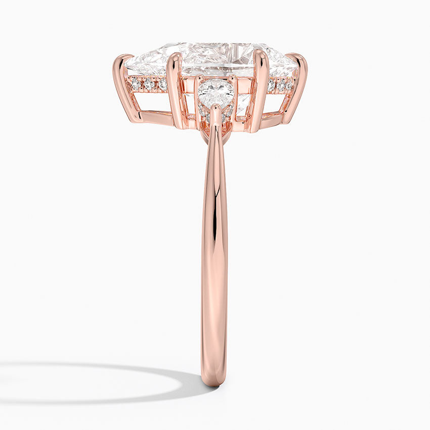 1.60 Carat Princess Halo Design Solitaire Lab Diamond Ring 18K - Florina 