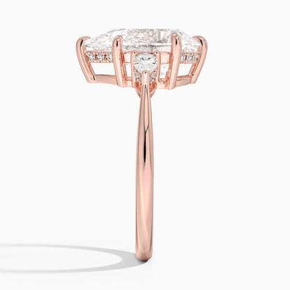 1.60 Carat Princess Halo Design Solitaire Lab Diamond Ring 18K - Florina 