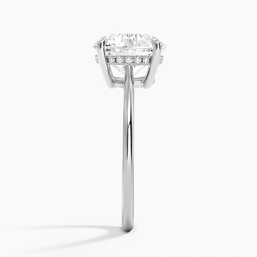 3.10 Karat Yuvarlak Kesim Hidden Halo Tasarım Tektaş Laboratuvar Pırlanta Yüzük - Monaco - Bold Diamonds