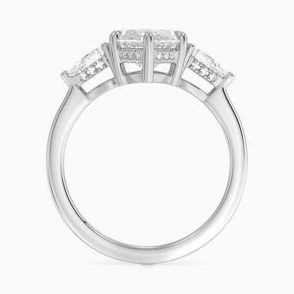 3.50 Marquise Kesim Hidden Halo Tasarım Tektaş Laboratuvar Pırlanta Yüzük - Nilora