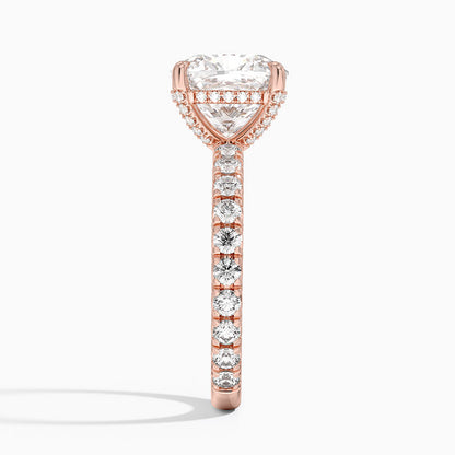 1.60 Carat Princess Halo Design Solitaire Lab Diamond Ring 18K - Florina 