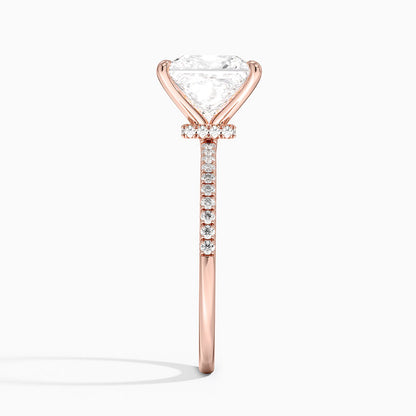 1.60 Carat Princess Halo Design Solitaire Lab Diamond Ring 18K - Florina 