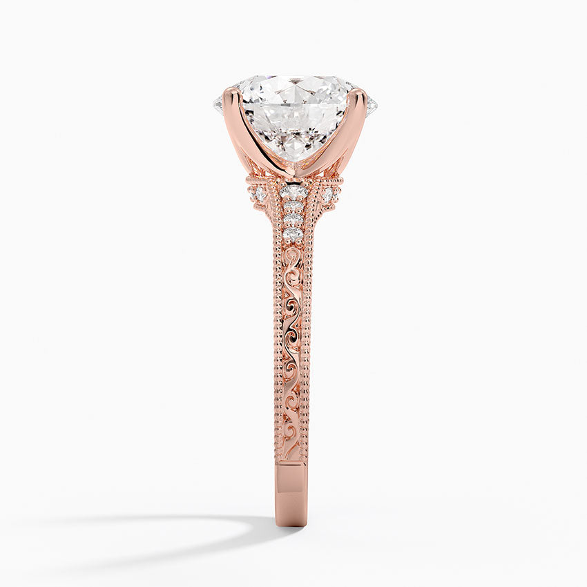 3.15 Karat Yuvarlak Kesim Hidden Halo Tasarım Tektaş Laboratuvar Pırlanta Yüzük - Venice - Bold Diamonds