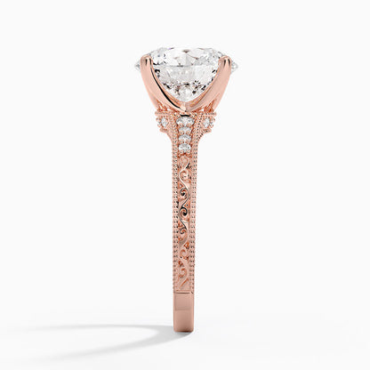 3.15 Hidden Halo Tasarım Tektaş Laboratuvar Pırlanta Yüzük - Silora