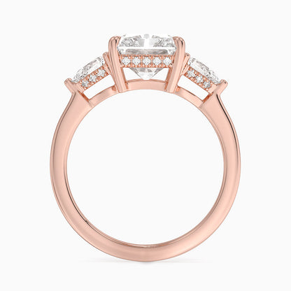 3.50 Radiant Kesim Hidden Halo Tasarım Tektaş Laboratuvar Pırlanta Yüzük - Nilora