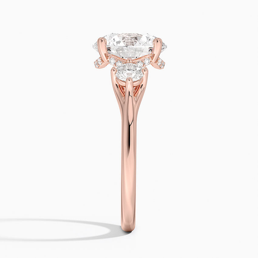 3.50 Karat Yuvarlak Kesim Hidden Halo Tasarım Tektaş Laboratuvar Pırlanta Yüzük - Madrid - Bold Diamonds