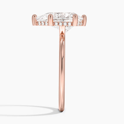 3.10 Damla Kesim Hidden Halo Tasarım Tektaş Laboratuvar Pırlanta Yüzük - Melara