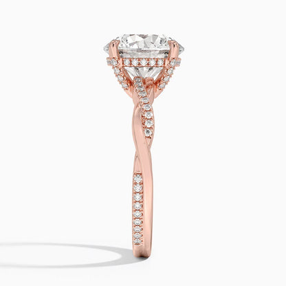 1.60 Carat Princess Halo Design Solitaire Lab Diamond Ring 18K - Florina 