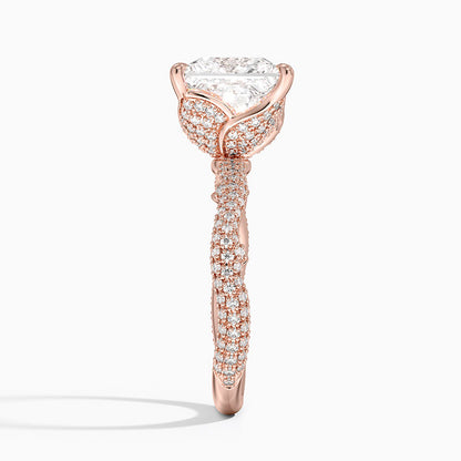 3.75 Prenses Kesim Hidden Halo Tasarım Tektaş Laboratuvar Pırlanta Yüzük - Filara