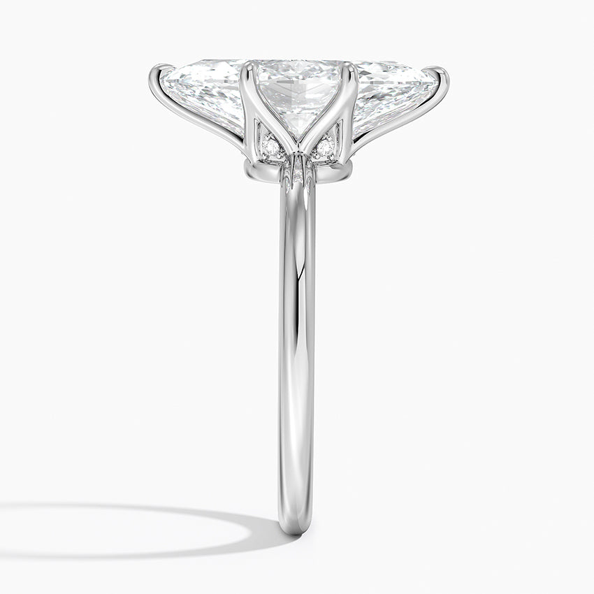 3.10 Marquise Kesim Hidden Halo Tasarım Tektaş Laboratuvar Pırlanta Yüzük - Eylora