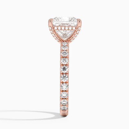1.60 Carat Princess Halo Design Solitaire Lab Diamond Ring 18K - Florina 