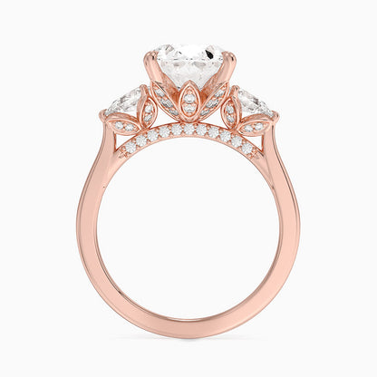 1.60 Carat Princess Halo Design Solitaire Lab Diamond Ring 18K - Florina 