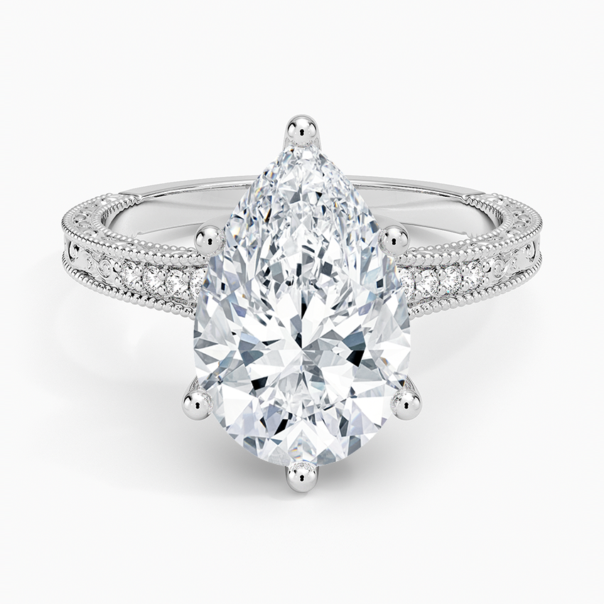 3.15 Damla Kesim Hidden Halo Tasarım Tektaş Laboratuvar Pırlanta Yüzük - Silora