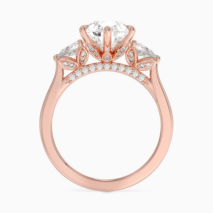 1.60 Carat Princess Halo Design Solitaire Lab Diamond Ring 18K - Florina 