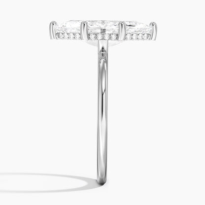 3.10 Marquise Kesim Hidden Halo Tasarım Tektaş Laboratuvar Pırlanta Yüzük - Melara