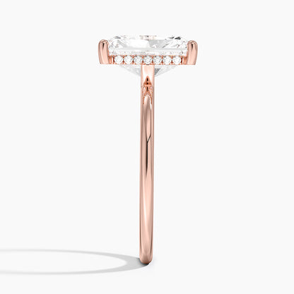 3.10 Radiant Kesim Hidden Halo Tasarım Tektaş Laboratuvar Pırlanta Yüzük - Melara