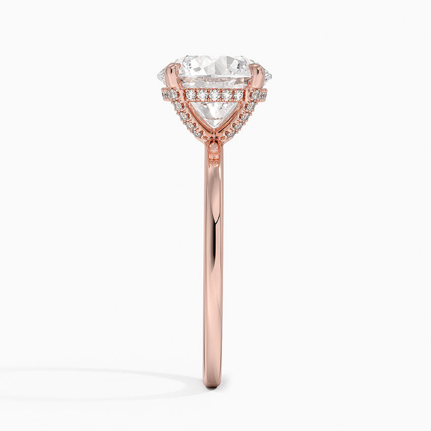 3.15 Karat Hidden Halo Tasarım Tektaş Laboratuvar Pırlanta Yüzük - Gilora - Bold Diamonds
