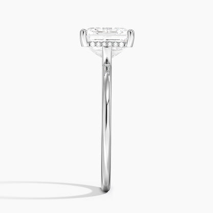 3.10 Asscher Kesim Hidden Halo Tasarım Tektaş Laboratuvar Pırlanta Yüzük - Melara