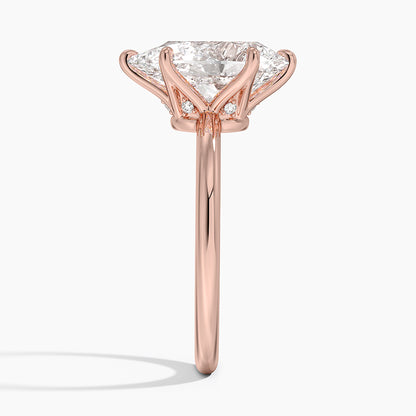 3.10 Damla Kesim Hidden Halo Tasarım Tektaş Laboratuvar Pırlanta Yüzük - Eylora