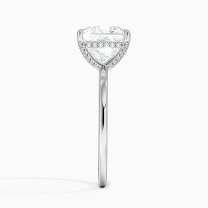 1.60 Carat Princess Halo Design Solitaire Lab Diamond Ring 18K - Florina 