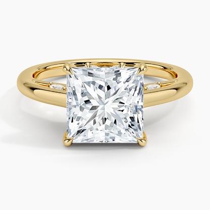 3.30 Princess Kesim Hidden Halo Tasarım Tektaş Laboratuvar Pırlanta Yüzük - Dalara