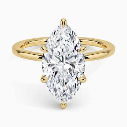 1.60 Carat Princess Halo Design Solitaire Lab Diamond Ring 18K - Florina 