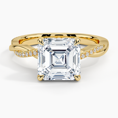 1.60 Carat Princess Halo Design Solitaire Lab Diamond Ring 18K - Florina 