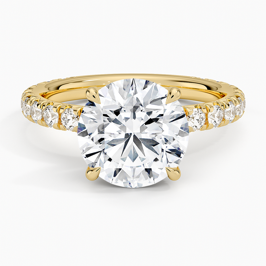 3.75 Karat Hidden Halo Tasarım Tektaş Laboratuvar Pırlanta Yüzük 18K  - Selora - Bold Diamonds