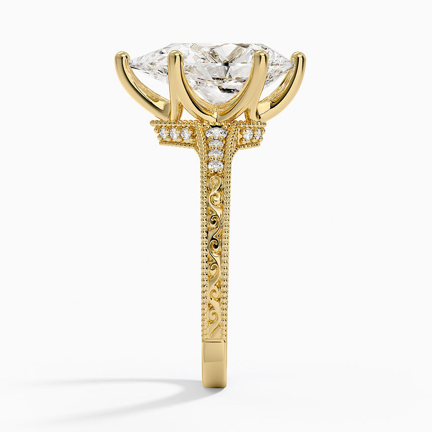 3.15 Damla Kesim Hidden Halo Tasarım Tektaş Laboratuvar Pırlanta Yüzük - Silora