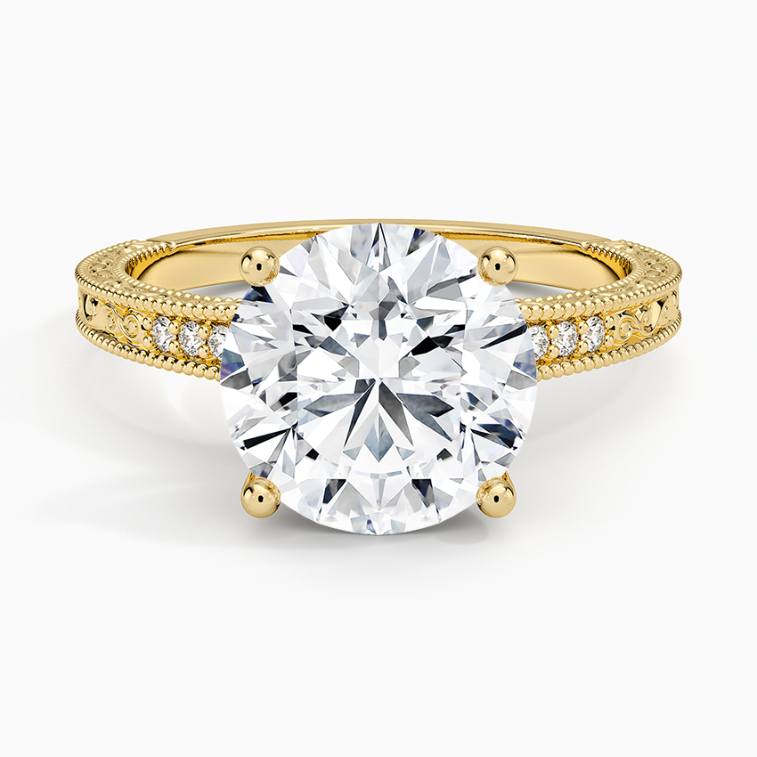 3.15 Karat Yuvarlak Kesim Hidden Halo Tasarım Tektaş Laboratuvar Pırlanta Yüzük - Venice - Bold Diamonds