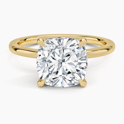 1.60 Carat Princess Halo Design Solitaire Lab Diamond Ring 18K - Florina 
