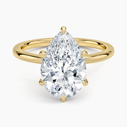 1.60 Carat Princess Halo Design Solitaire Lab Diamond Ring 18K - Florina 