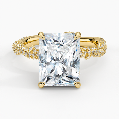 3.75 Radiant Kesim Hidden Halo Tasarım Tektaş Laboratuvar Pırlanta Yüzük - Filara