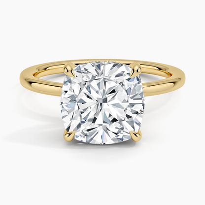 1.60 Carat Princess Halo Design Solitaire Lab Diamond Ring 18K - Florina 