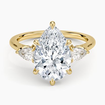1.60 Carat Princess Halo Design Solitaire Lab Diamond Ring 18K - Florina 