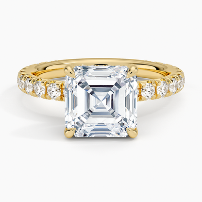 1.60 Carat Princess Halo Design Solitaire Lab Diamond Ring 18K - Florina 