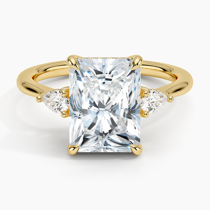 1.60 Carat Princess Halo Design Solitaire Lab Diamond Ring 18K - Florina 