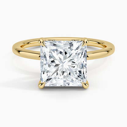 1.60 Carat Princess Halo Design Solitaire Lab Diamond Ring 18K - Florina 
