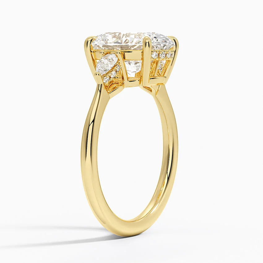 1.60 Carat Princess Halo Design Solitaire Lab Diamond Ring 18K - Florina 