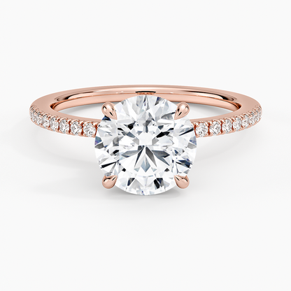 1.60 Carat Princess Halo Design Solitaire Lab Diamond Ring 18K - Florina 