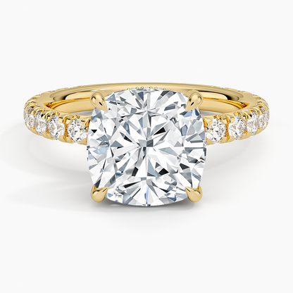 1.60 Carat Princess Halo Design Solitaire Lab Diamond Ring 18K - Florina 