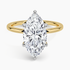 3.10 Karat Marquise Kesim Hidden Halo Tasarım Tektaş Laboratuvar Pırlanta Yüzük 18K  - Elora - Bold Diamonds