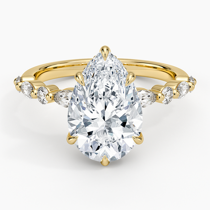 1.60 Carat Princess Halo Design Solitaire Lab Diamond Ring 18K - Florina 